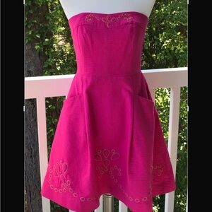 Lilly Pulitzer Bernadette Pink Strapless Dress | Size 0